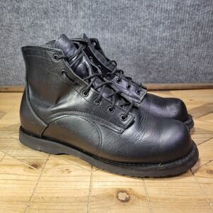 Origin The Coronado Boot USA Maine Black Leather Size 11 EE WIDE Vibram Lug Sole